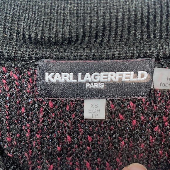 Karl Lagerfeld Paris Mulled Wine Single Button  Cardigan - size XS. L - Picture 4 of 6